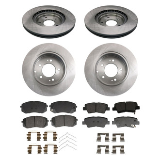 bproauto® - Front and Rear Brake Kit with Semi-Metallic Pads