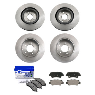 bproauto® - Front and Rear Brake Kit with Semi-Metallic Pads