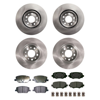 bproauto® - Brake Kit with Semi-Metallic Pads