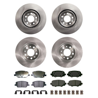 bproauto® - Brake Kit with Semi-Metallic Pads