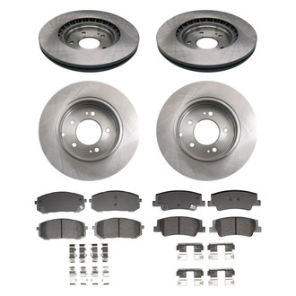 bproauto® - Front and Rear Brake Kit with Semi-Metallic Pads