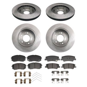 bproauto® - Front and Rear Brake Kit with Semi-Metallic Pads