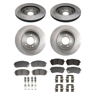 bproauto® - Front and Rear Brake Kit with Semi-Metallic Pads
