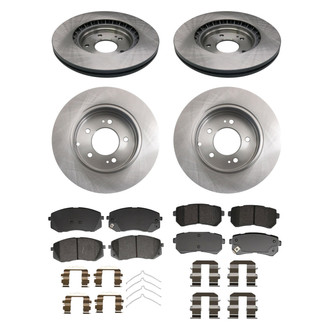 bproauto® - Front and Rear Brake Kit with Semi-Metallic Pads