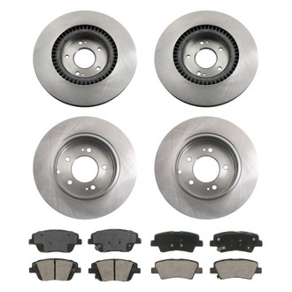 bproauto® - Front and Rear Brake Kit with Semi-Metallic Pads