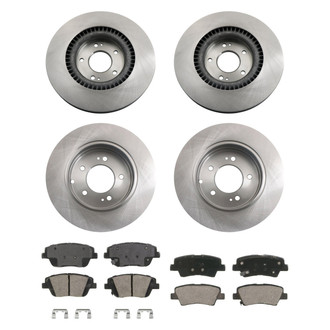 bproauto® - Front and Rear Brake Kit with Semi-Metallic Pads