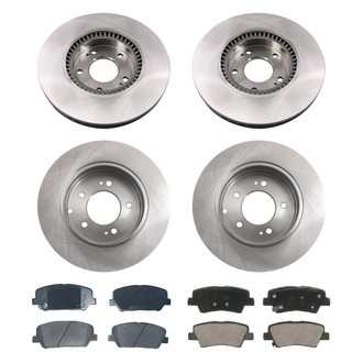 bproauto® - Front and Rear Brake Kit with Semi-Metallic Pads