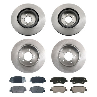 bproauto® - Front and Rear Brake Kit with Semi-Metallic Pads