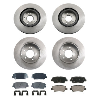bproauto® - Front and Rear Brake Kit with Semi-Metallic Pads