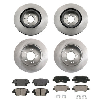 bproauto® - Front and Rear Brake Kit with Semi-Metallic Pads
