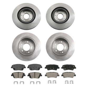 bproauto® - Front and Rear Brake Kit with Semi-Metallic Pads
