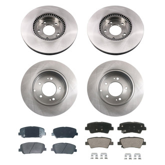 bproauto® - Front and Rear Brake Kit with Semi-Metallic Pads