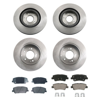 bproauto® - Front and Rear Brake Kit with Semi-Metallic Pads