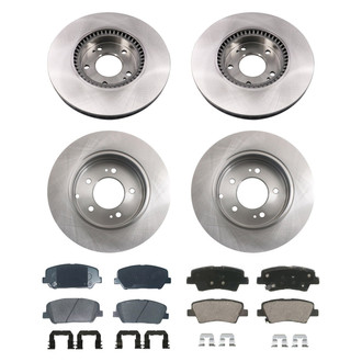 bproauto® - Front and Rear Brake Kit with Semi-Metallic Pads