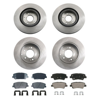 bproauto® - Front and Rear Brake Kit with Semi-Metallic Pads