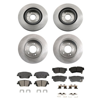 bproauto® - Front and Rear Brake Kit with Semi-Metallic Pads