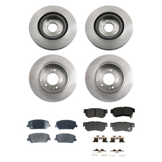 bproauto® - Front and Rear Brake Kit with Semi-Metallic Pads