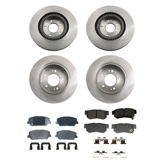 bproauto® - Front and Rear Brake Kit with Semi-Metallic Pads