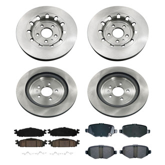 bproauto® - Front and Rear Brake Kit with Semi-Metallic Pads