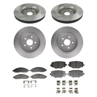 bproauto® - Front and Rear Brake Kit with Semi-Metallic Pads