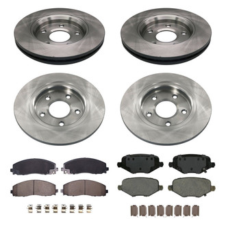 bproauto® - Front and Rear Brake Kit with Semi-Metallic Pads
