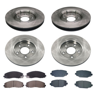 bproauto® - Brake Kit with Semi-Metallic Pads