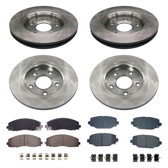 bproauto® - Front and Rear Brake Kit with Semi-Metallic Pads