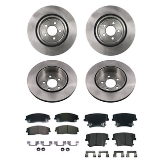 bproauto® - Brake Kit with Semi-Metallic Pads