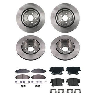 bproauto® - Brake Kit with Semi-Metallic Pads