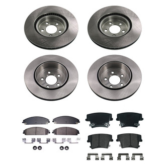 bproauto® - Brake Kit with Semi-Metallic Pads