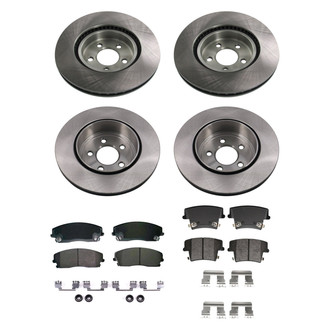 bproauto® - Brake Kit with Semi-Metallic Pads