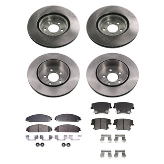bproauto® - Front and Rear Brake Kit with Semi-Metallic Pads