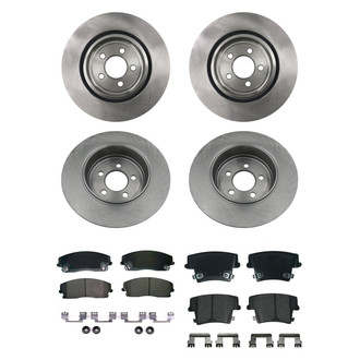 bproauto® - Brake Kit with Semi-Metallic Pads