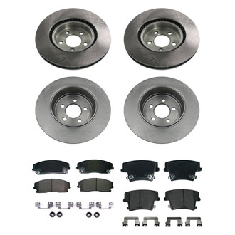 bproauto® - Front and Rear Brake Kit with Semi-Metallic Pads