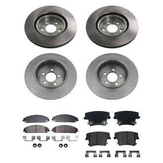 bproauto® - Brake Kit with Semi-Metallic Pads