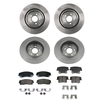 bproauto® - Brake Kit with Semi-Metallic Pads