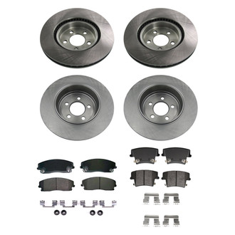 bproauto® - Front and Rear Brake Kit with Semi-Metallic Pads