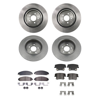 bproauto® - Front and Rear Brake Kit with Semi-Metallic Pads