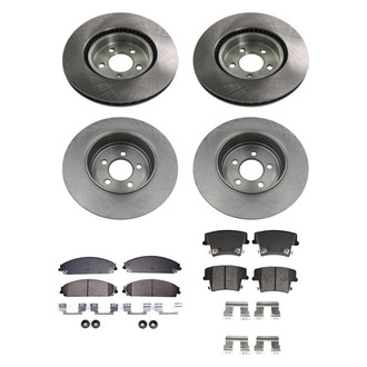 bproauto® - Front and Rear Brake Kit with Semi-Metallic Pads