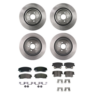 bproauto® - Brake Kit with Semi-Metallic Pads