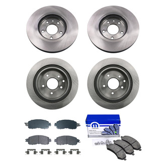bproauto® - Front and Rear Brake Kit with Semi-Metallic Pads