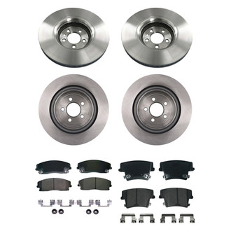 bproauto® - Front and Rear Brake Kit with Semi-Metallic Pads
