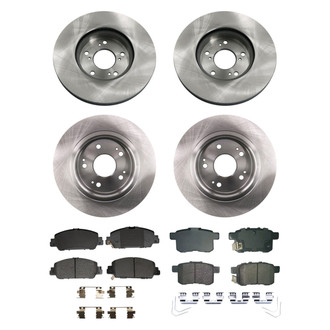 bproauto® - Front and Rear Brake Kit with Semi-Metallic Pads