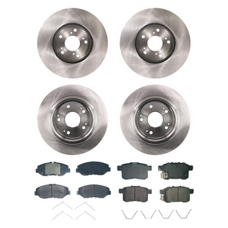 bproauto® - Front and Rear Brake Kit with Semi-Metallic Pads