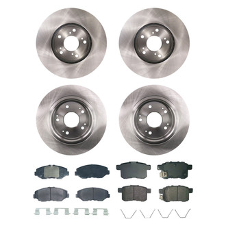 bproauto® - Front and Rear Brake Kit with Semi-Metallic Pads