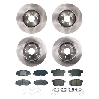 bproauto® - Front and Rear Brake Kit with Semi-Metallic Pads