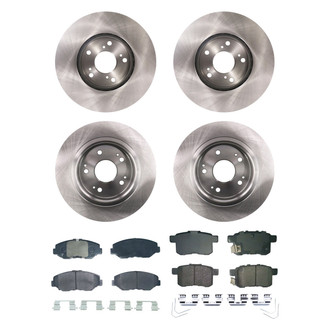 bproauto® - Front and Rear Brake Kit with Semi-Metallic Pads