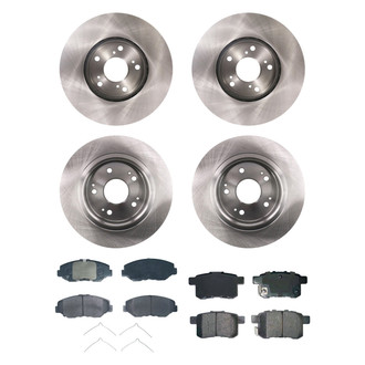 bproauto® - Front and Rear Brake Kit with Semi-Metallic Pads