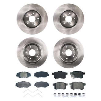 bproauto® - Front and Rear Brake Kit with Semi-Metallic Pads