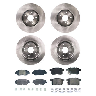 bproauto® - Front and Rear Brake Kit with Semi-Metallic Pads